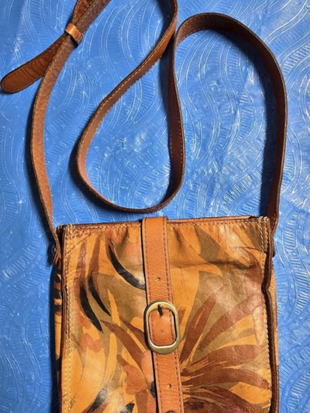 Patricia Nash Venezia Crossbody Brown & Orange Bag